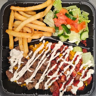Beef & Lamb Over Rice Platter