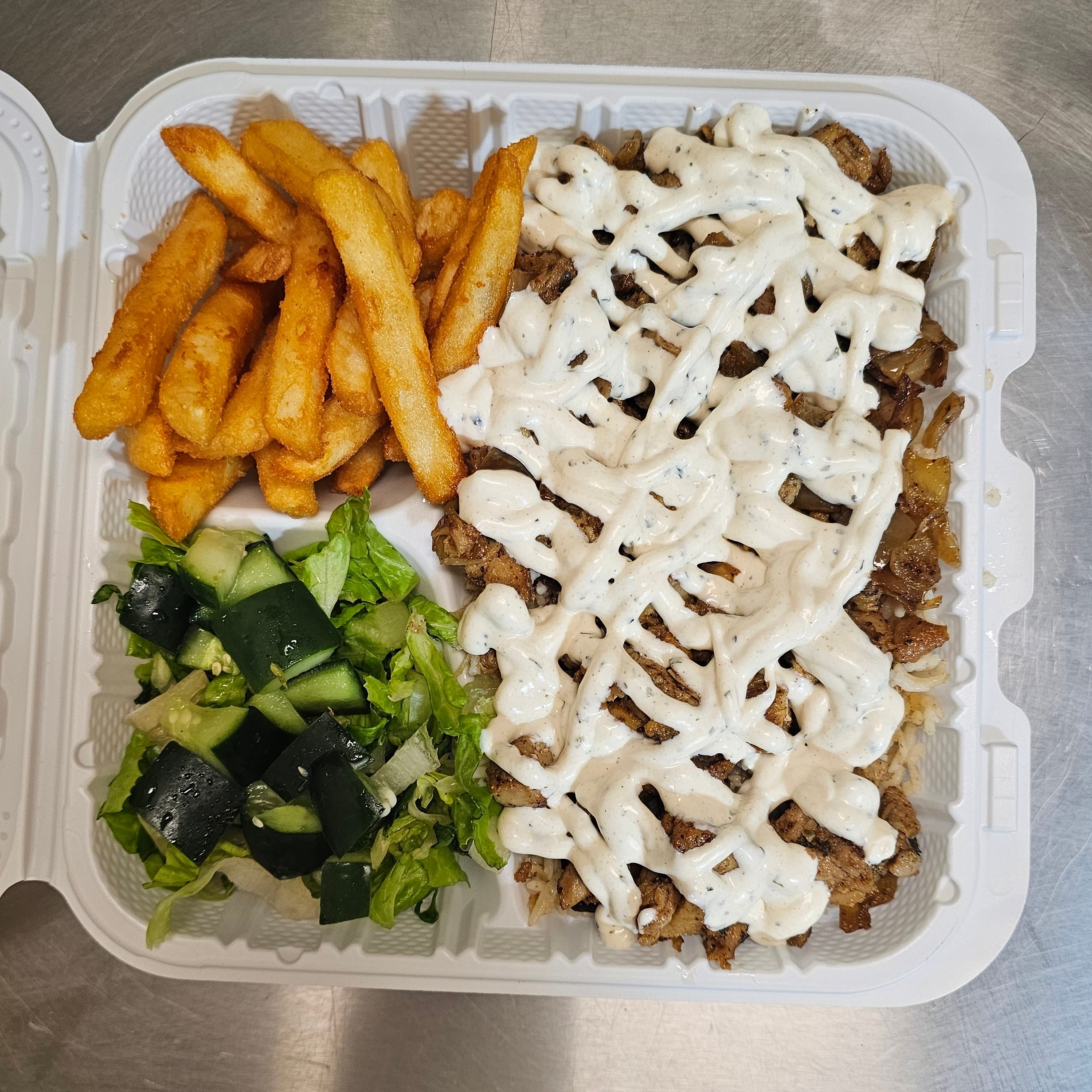 Chicken Over Rice Platter.